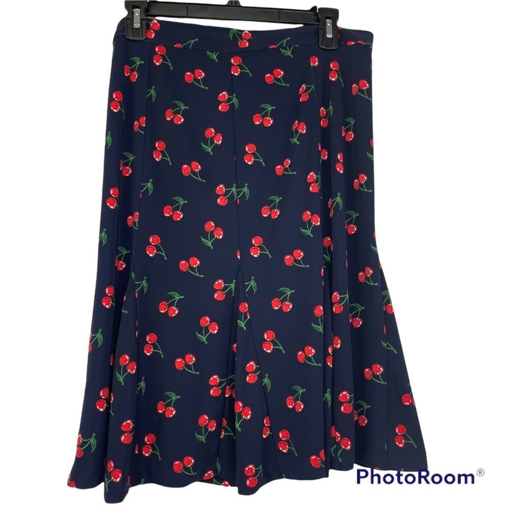 Talbots cherry midi skirt size 10